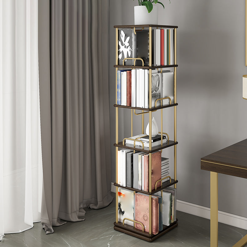 Nordic Geometric Bookcase Rotatable Study Room Storage Bookshelf