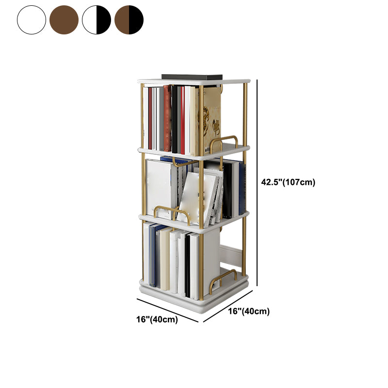 Nordic Geometric Bookcase Rotatable Study Room Storage Bookshelf