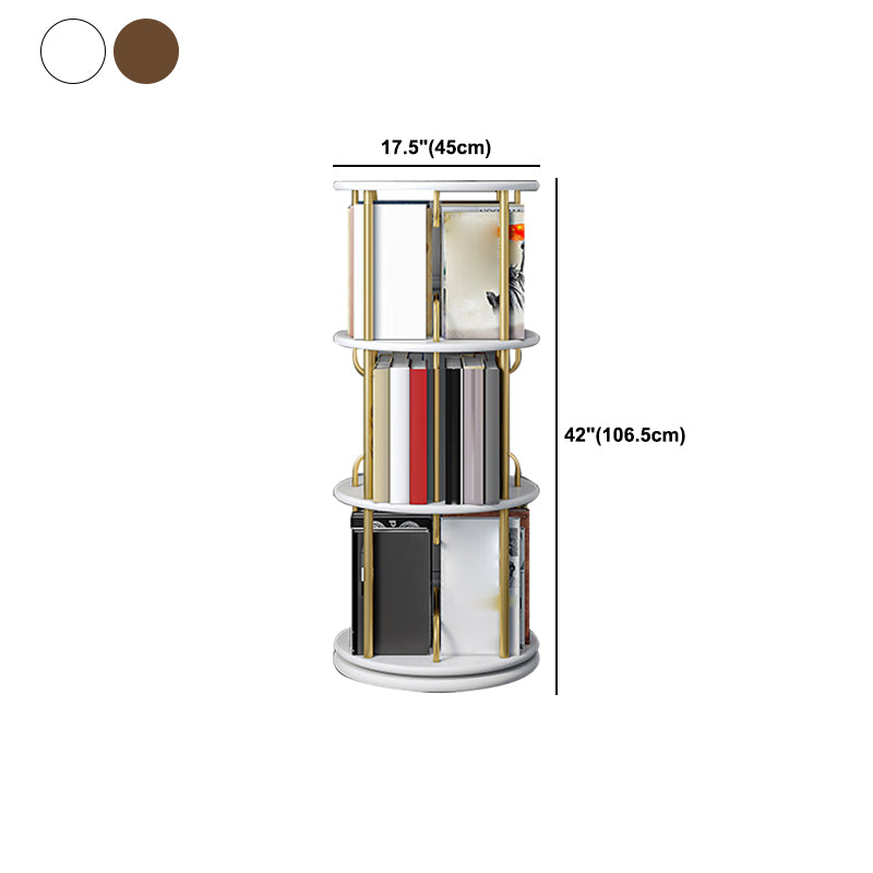 Nordic Geometric Bookcase Rotatable Study Room Storage Bookshelf