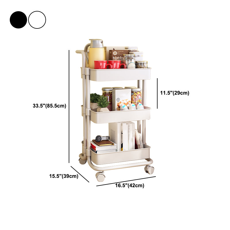 Movable Plastic Bookshelf Nordic Home Open Bookcase with Casters