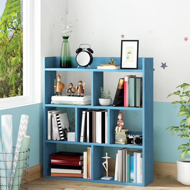 Open Wooden Bookcase Modern Home Living Room Lattice Bookshelf