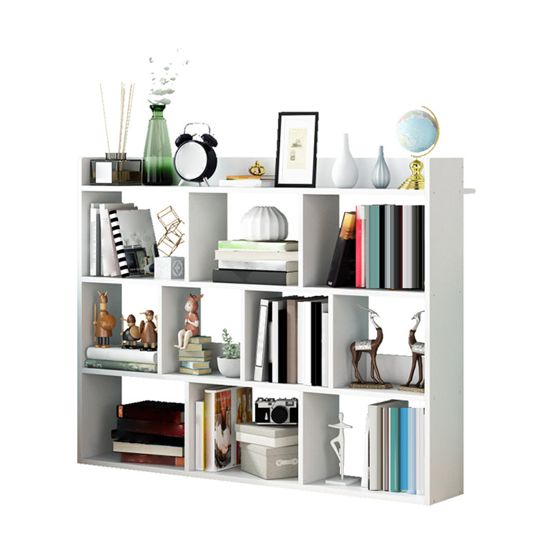 Open Wooden Bookcase Modern Home Living Room Lattice Bookshelf