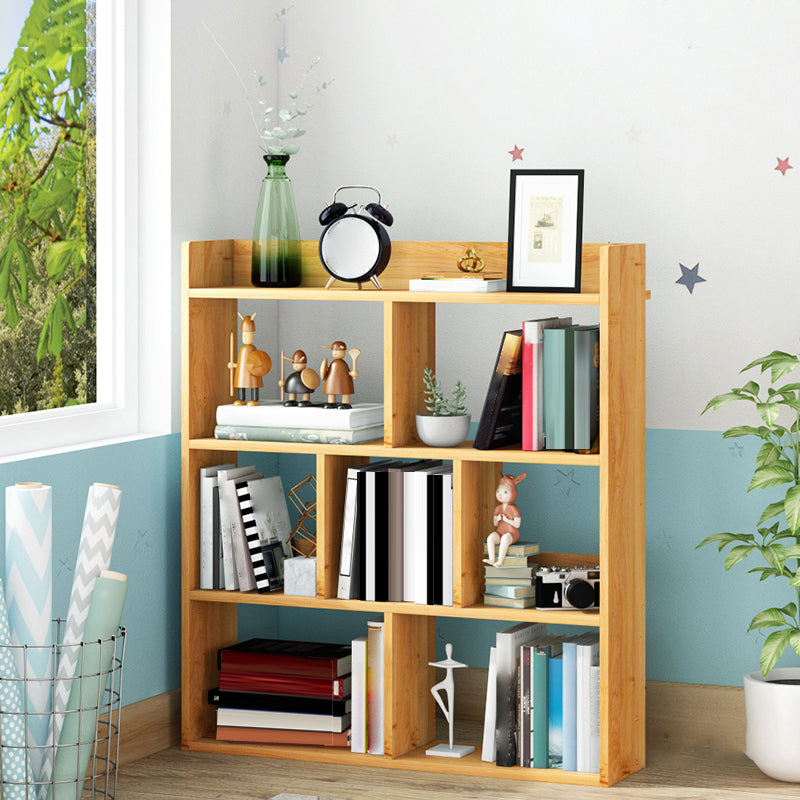 Open Wooden Bookcase Modern Home Living Room Lattice Bookshelf