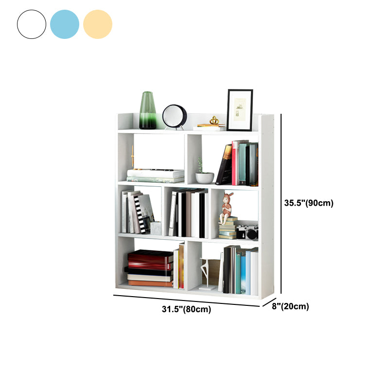 Open Wooden Bookcase Modern Home Living Room Lattice Bookshelf