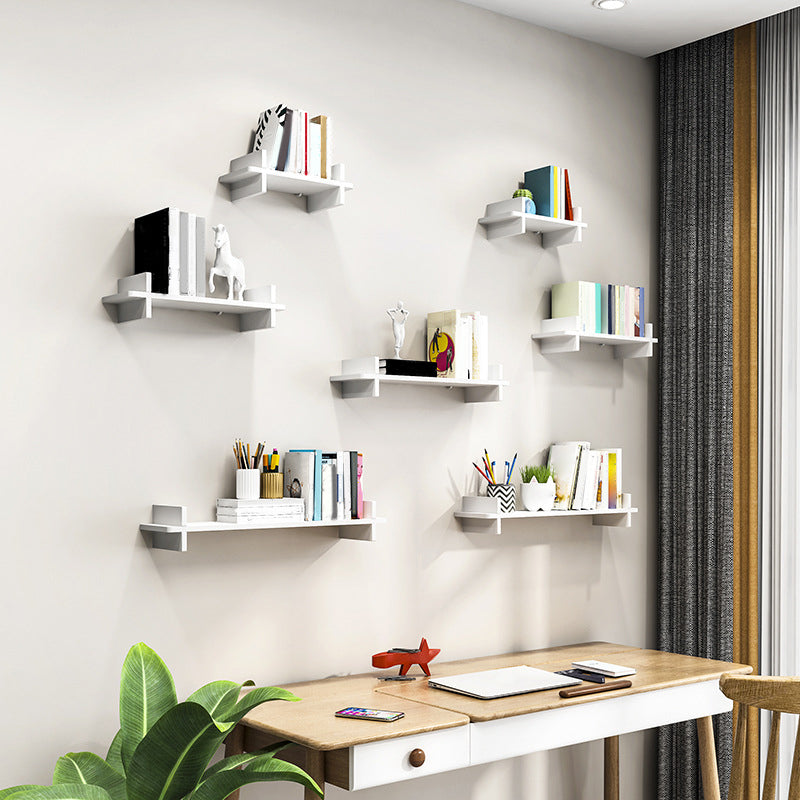 Contemporary Floating Bookshelf 5.9"H Manufactured Wood Bookcase