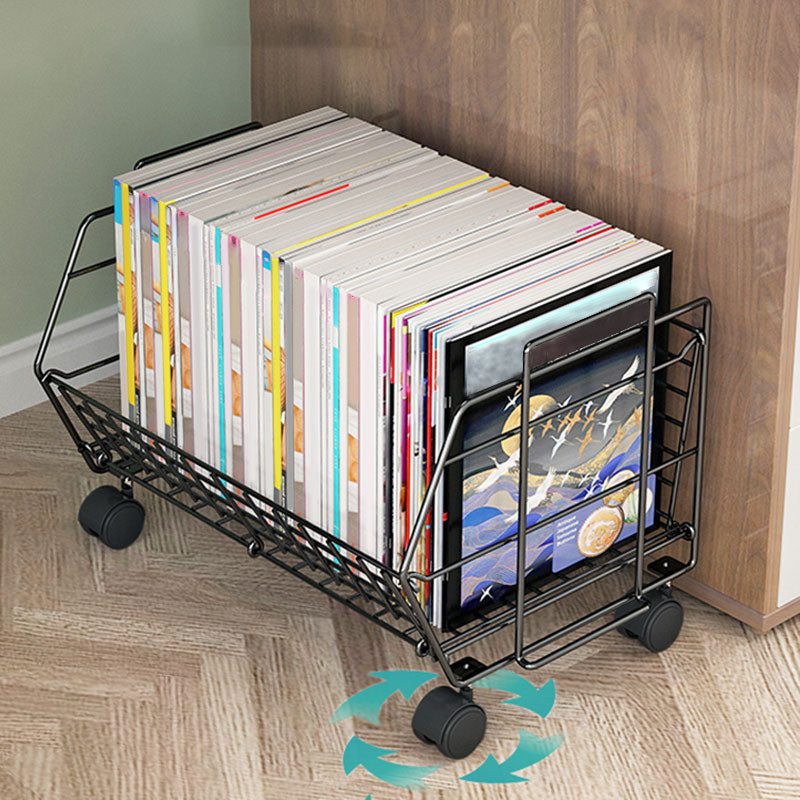 Modern Metal Bookcase, Geometric Bookshelf for Living Room, 17" L X 10.5" W