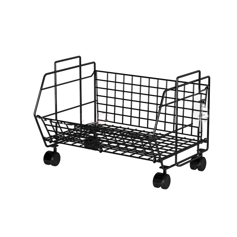 Modern Metal Bookcase, Geometric Bookshelf for Living Room, 17" L X 10.5" W