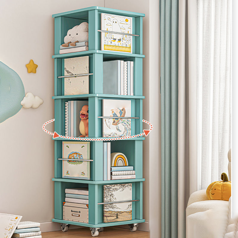 Geometric Closed Back Bookshelf Nordic Rotatable Study Room Bookcase