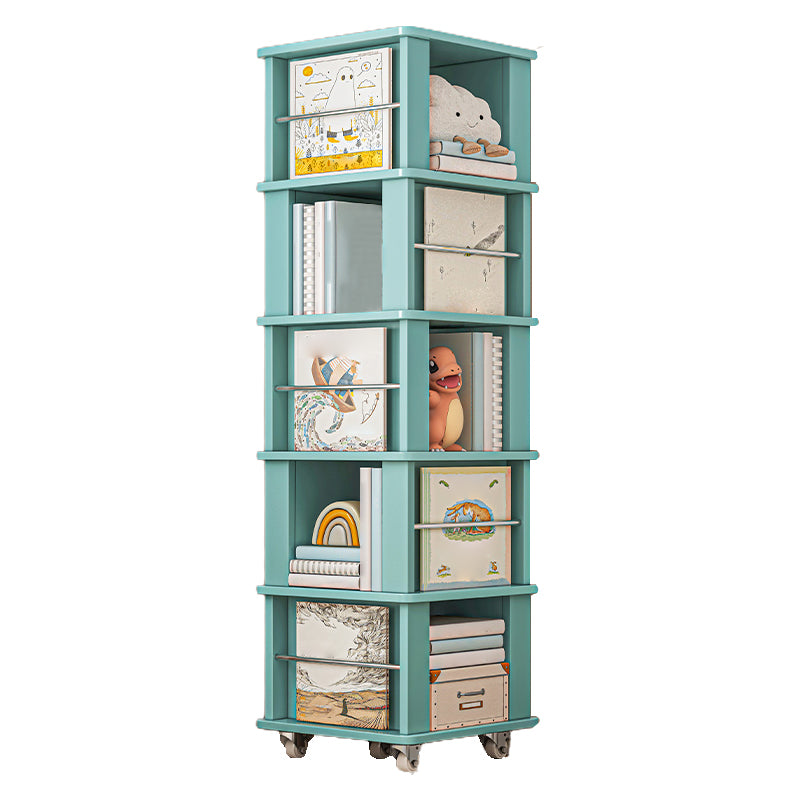 Geometric Closed Back Bookshelf Nordic Rotatable Study Room Bookcase