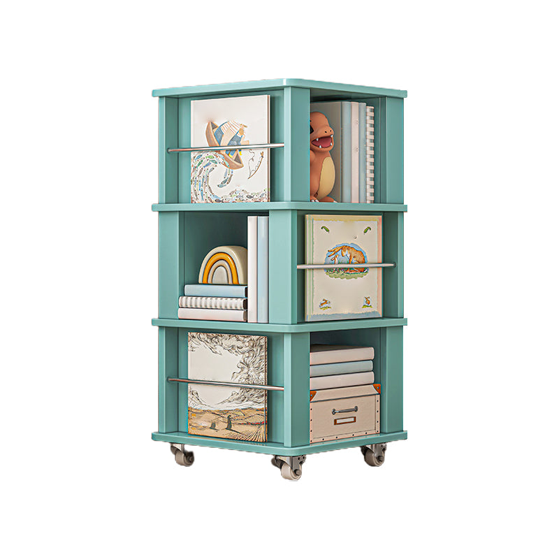 Geometric Closed Back Bookshelf Nordic Rotatable Study Room Bookcase