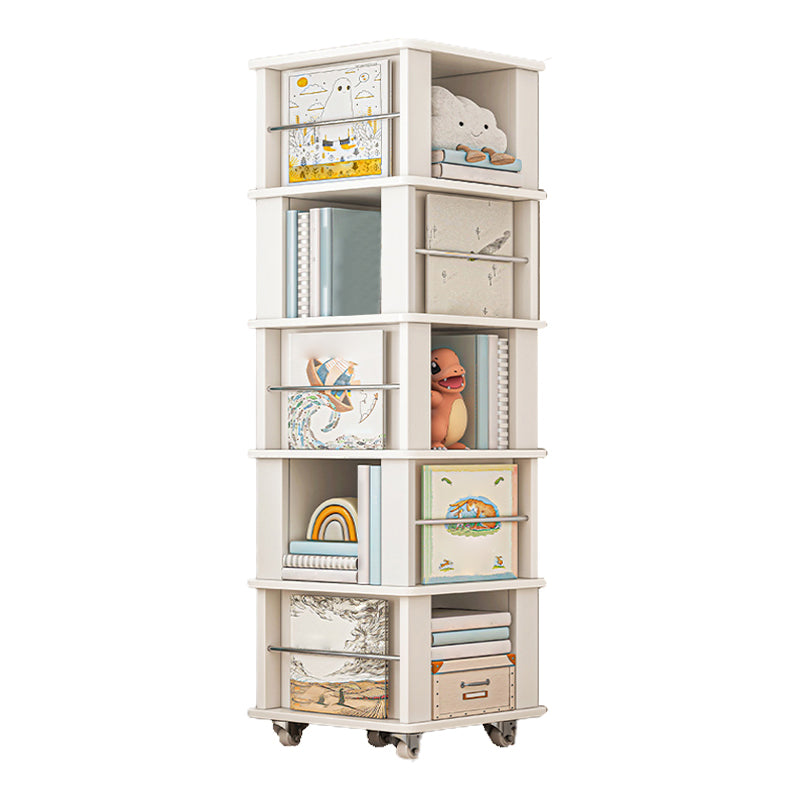 Geometric Closed Back Bookshelf Nordic Rotatable Study Room Bookcase