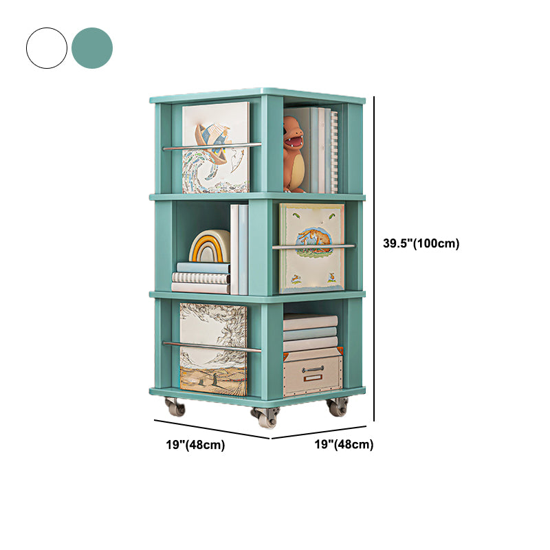 Geometric Closed Back Bookshelf Nordic Rotatable Study Room Bookcase