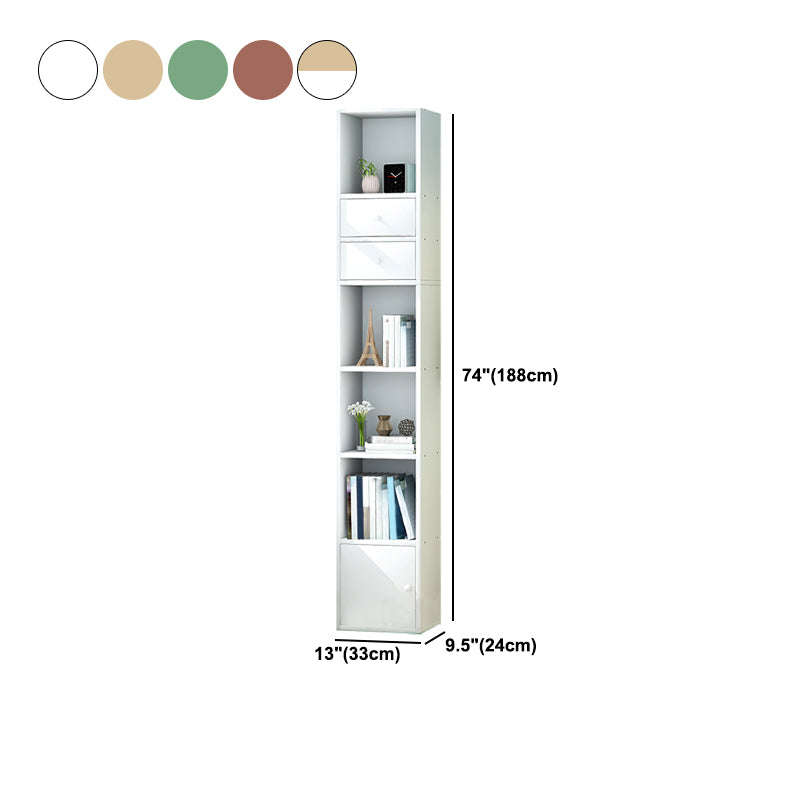 Wooden Bookcase Modern Style Home Living Room Corner Bookshelf