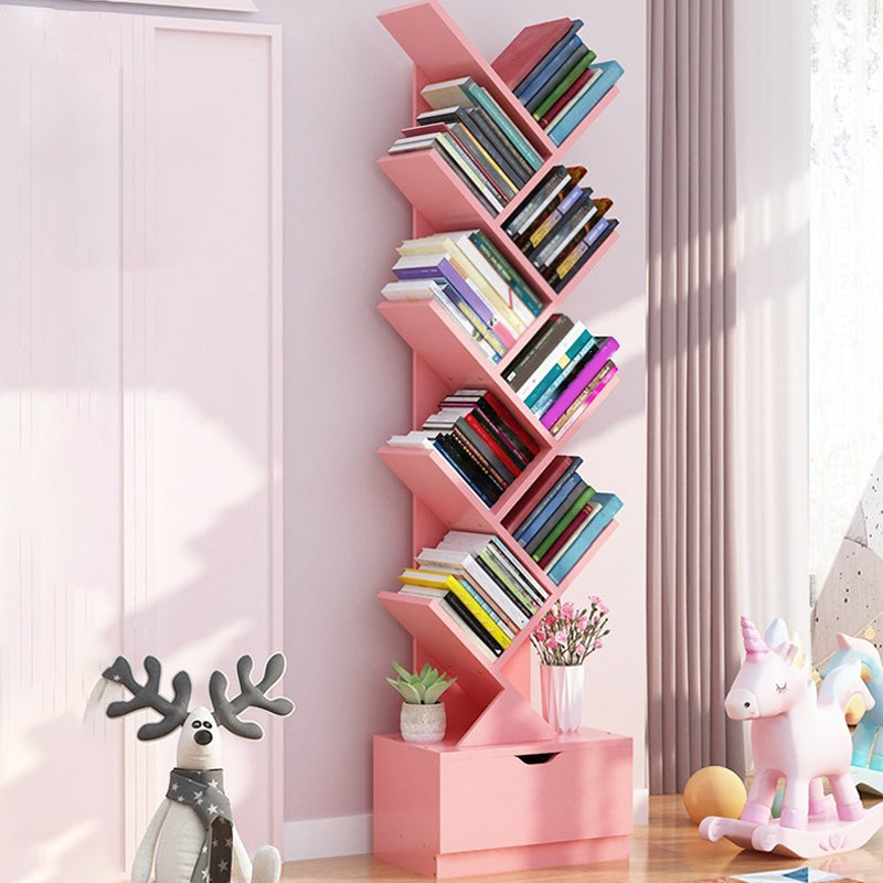 Modern Wood Bookcase, Closed Back Bookshelf for Any Room, 13.5" L X 8.5" W