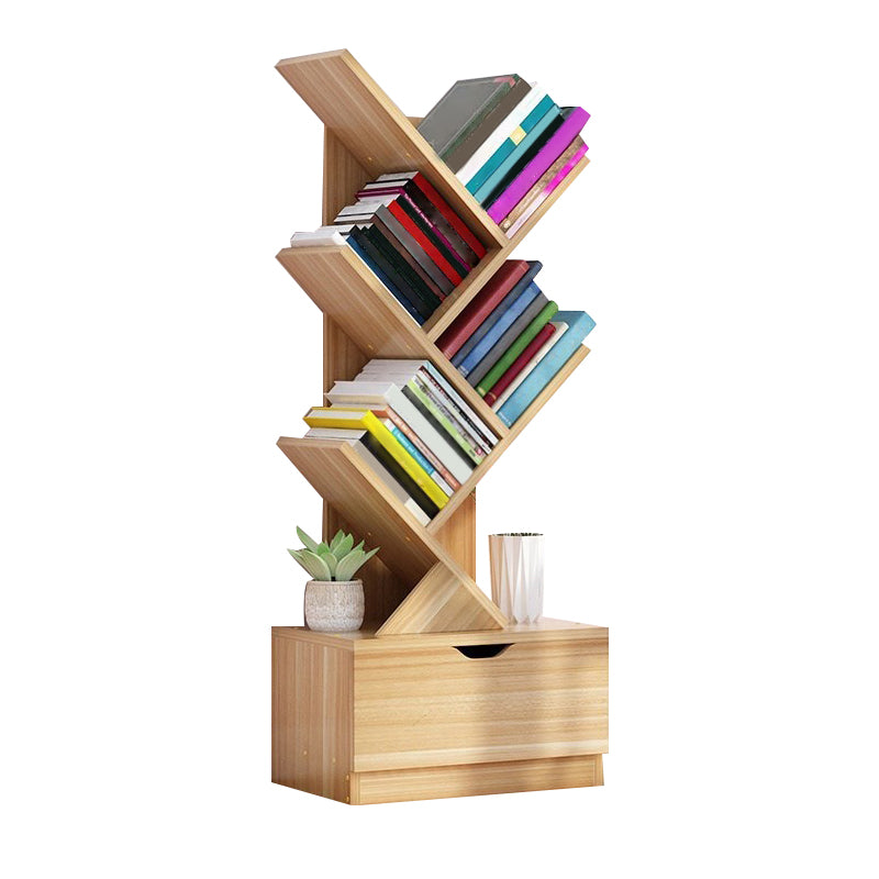 Modern Wood Bookcase, Closed Back Bookshelf for Any Room, 13.5" L X 8.5" W