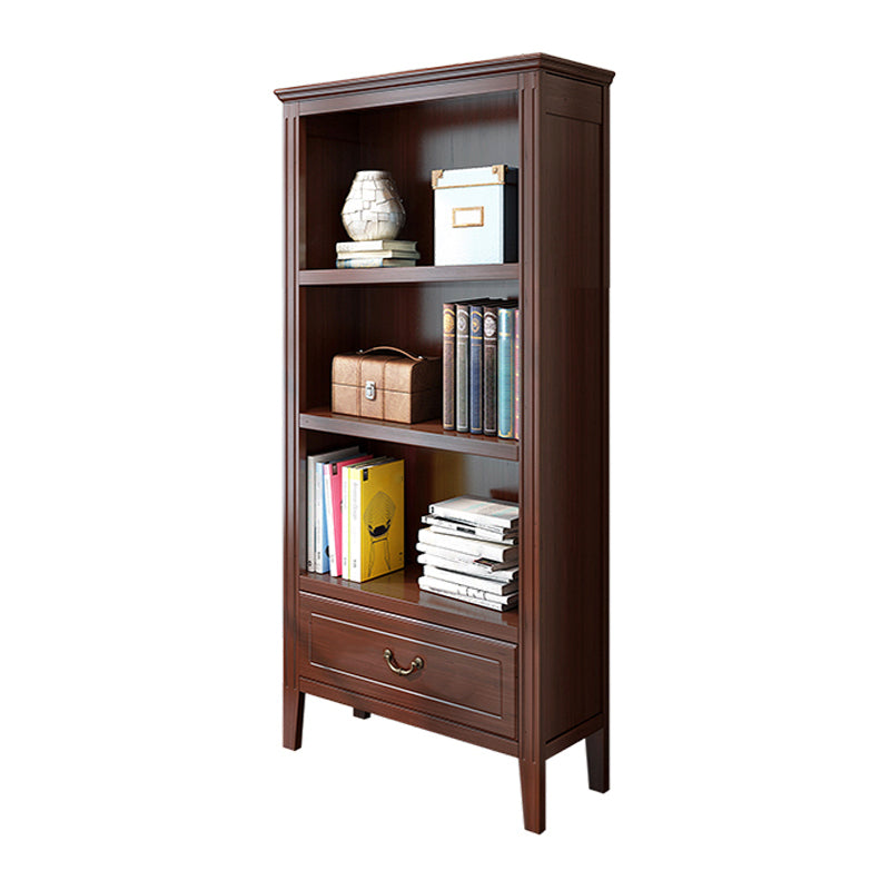 Closed Back Wooden Bookshelf Nordic Study Room Storage Standard Bookcase
