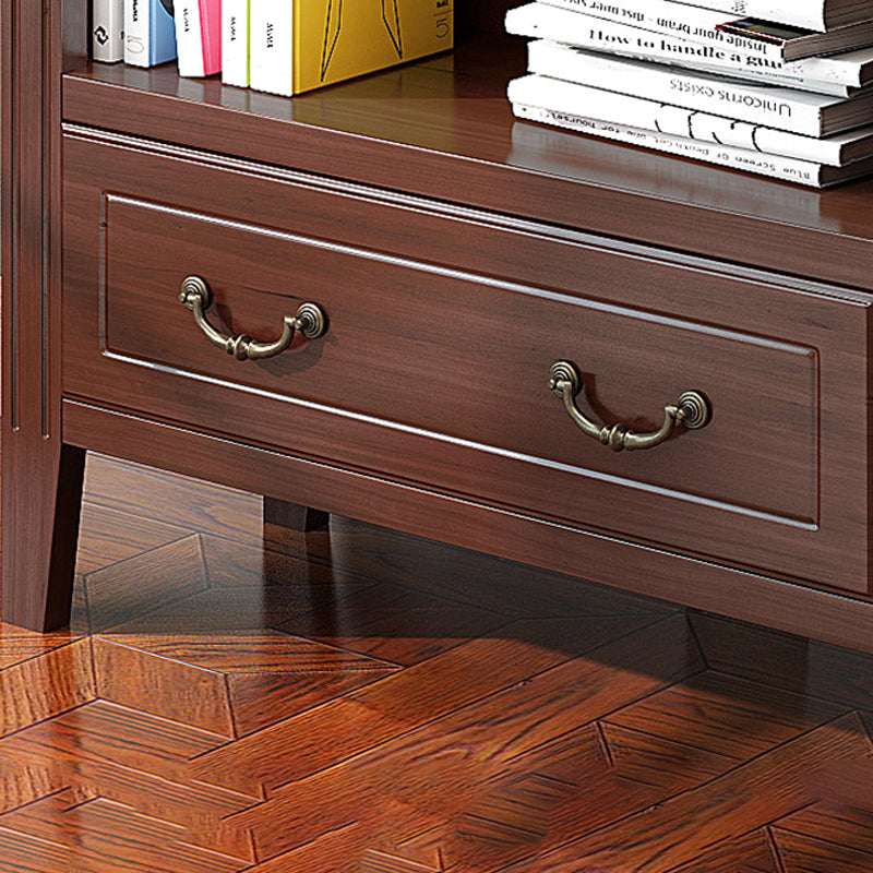 Closed Back Wooden Bookshelf Nordic Study Room Storage Standard Bookcase