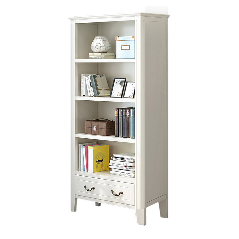 Closed Back Wooden Bookshelf Nordic Study Room Storage Standard Bookcase