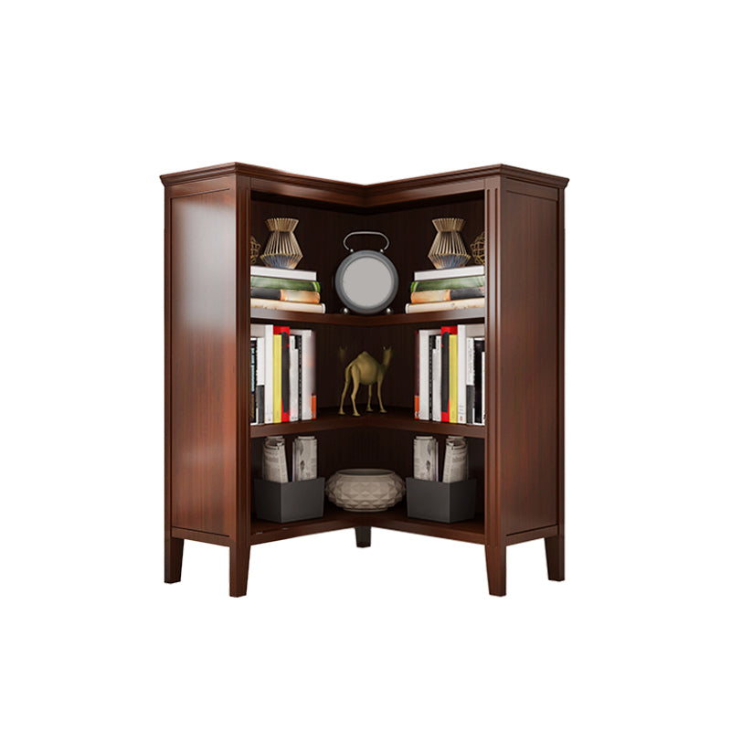 Closed Back Wooden Bookshelf Nordic Study Room Storage Standard Bookcase