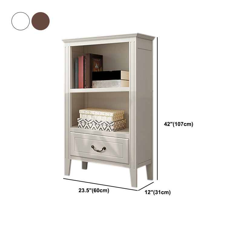 Closed Back Wooden Bookshelf Nordic Study Room Storage Standard Bookcase