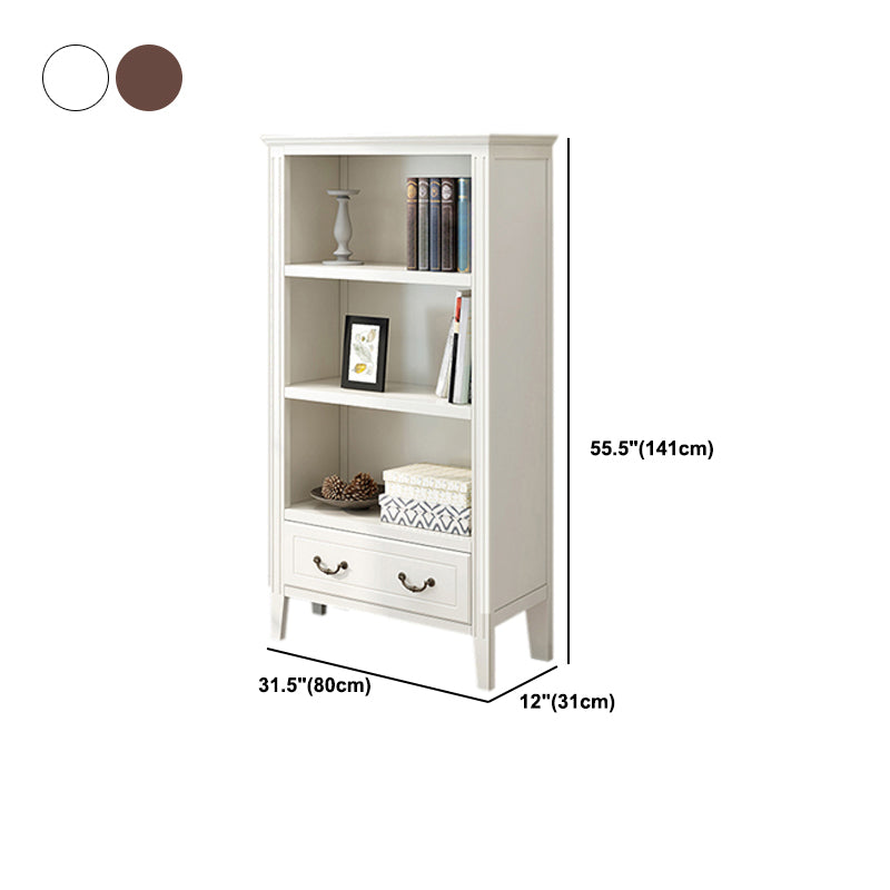 Closed Back Wooden Bookshelf Nordic Study Room Storage Standard Bookcase