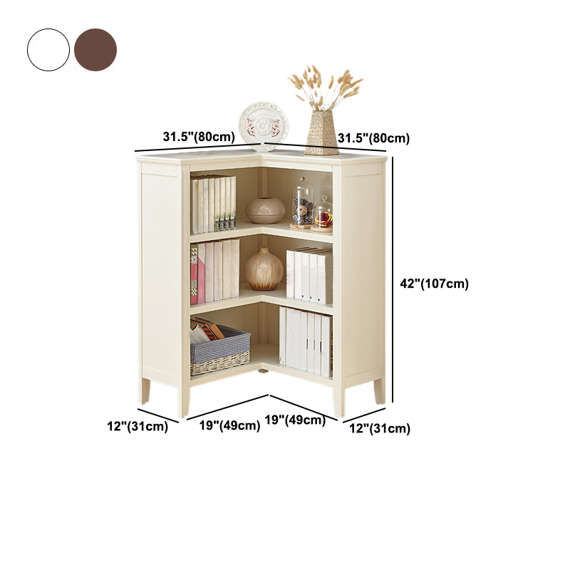 Closed Back Wooden Bookshelf Nordic Study Room Storage Standard Bookcase