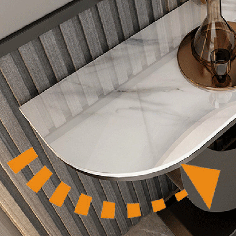 Stain Resistant Slate/metal Glam Abstract Console Table for Hall