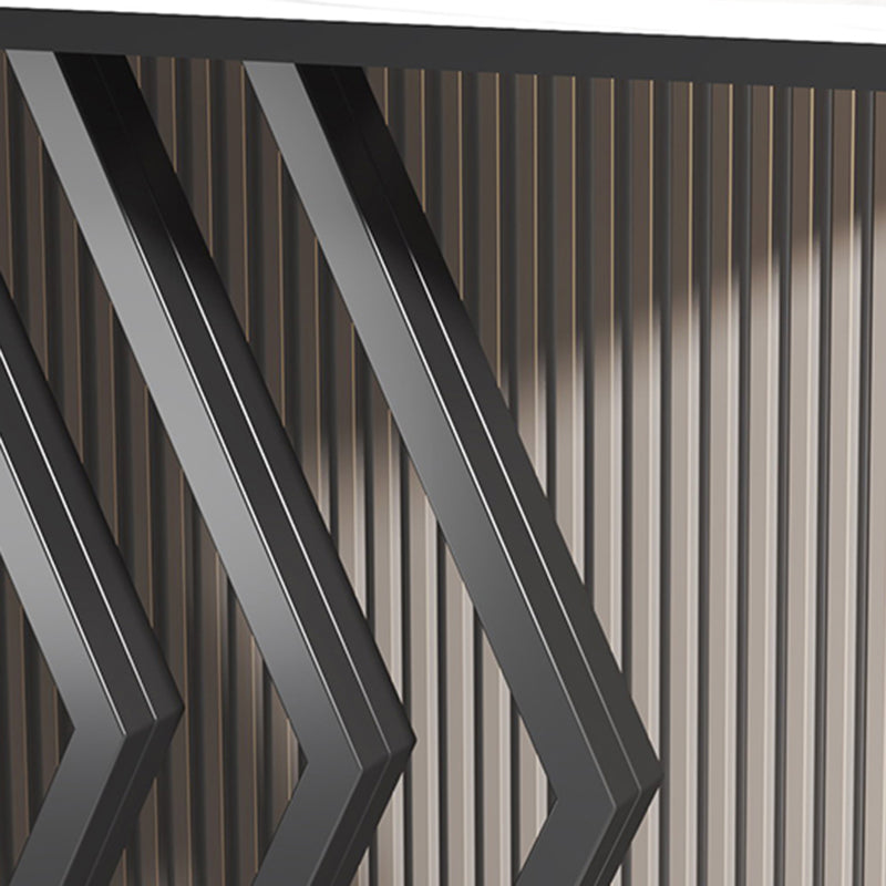 Stain Resistant Glam Slate and Metal Console Table Abstract for Hall