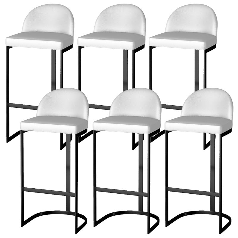 Scandinavian Bucket Counter & Bar Stool Faux Leather Bar Stool for Dining Room