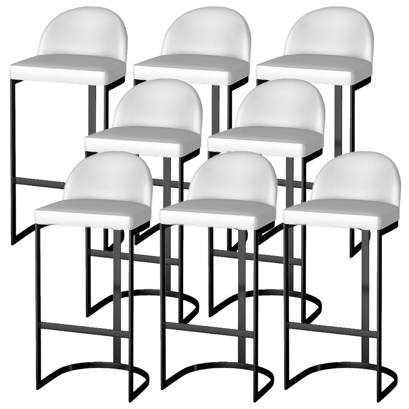 Scandinavian Bucket Counter & Bar Stool Faux Leather Bar Stool for Dining Room