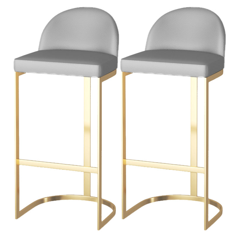 Scandinavian Bucket Counter & Bar Stool Faux Leather Bar Stool for Dining Room