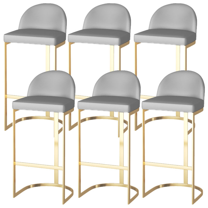 Scandinavian Bucket Counter & Bar Stool Faux Leather Bar Stool for Dining Room