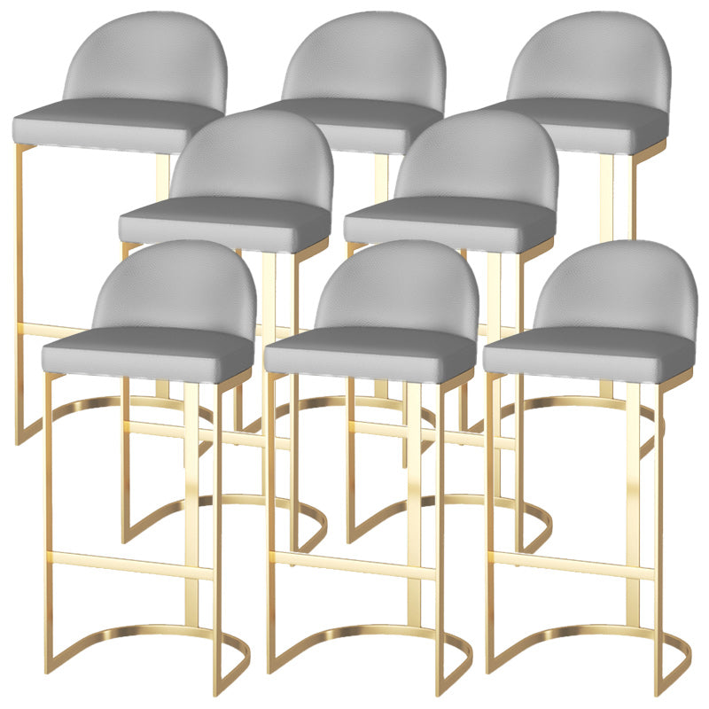 Scandinavian Bucket Counter & Bar Stool Faux Leather Bar Stool for Dining Room