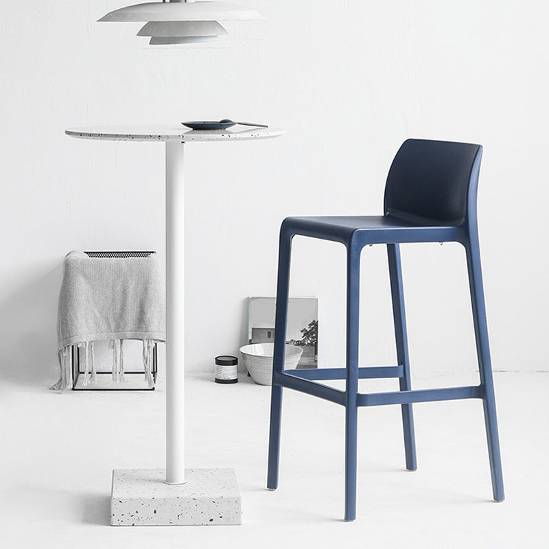 Modern Bar-stool Plastic Counter Bar Stool with Plastic Legs for Restaurant