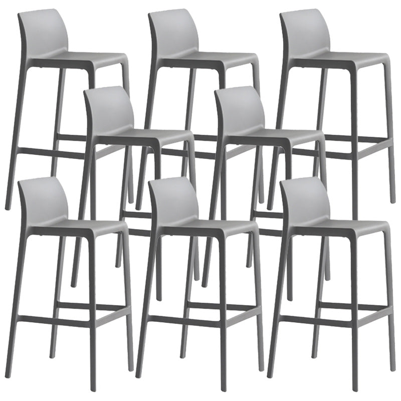 Modern Bar-stool Plastic Counter Bar Stool with Plastic Legs for Restaurant