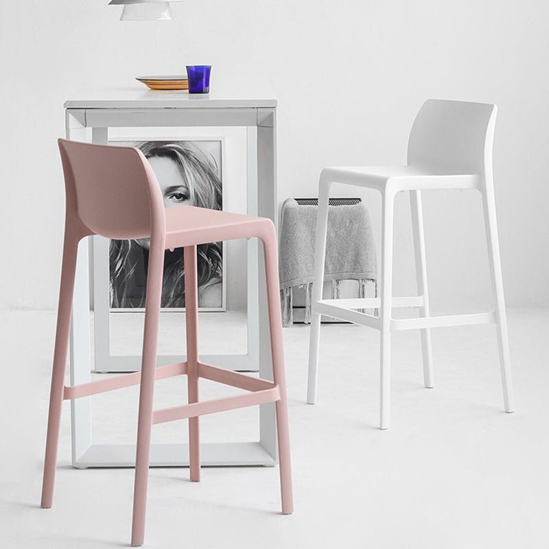 Modern Bar-stool Plastic Counter Bar Stool with Plastic Legs for Restaurant