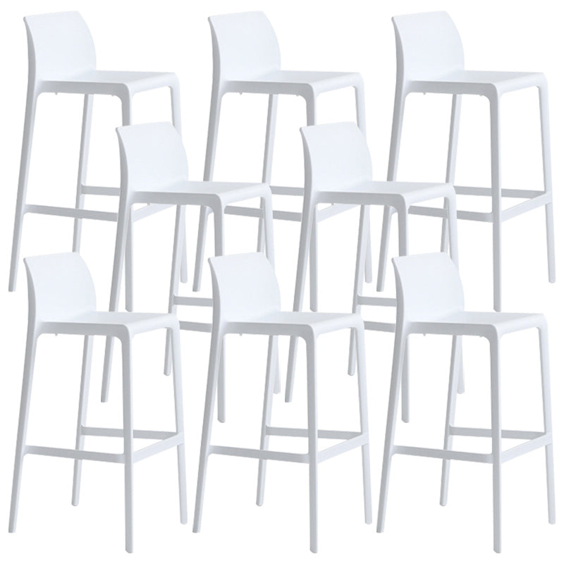 Modern Bar-stool Plastic Counter Bar Stool with Plastic Legs for Restaurant