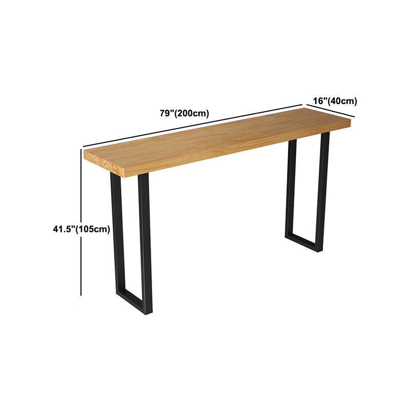 Modern Natural Pub Dining Set 1/2/4/5/7 Pieces Wood and Metal Bar Pub Table Set