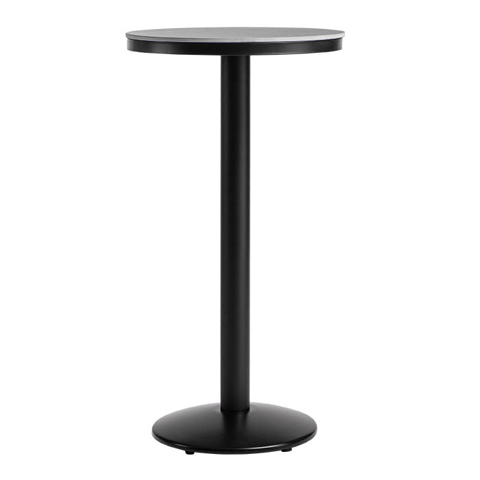 1/3 Pieces Industrial Iron Bar Table Set Round Bistro Set with Grey Stone Top