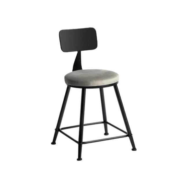 1/3 Pieces Industrial Iron Bar Table Set Round Bistro Set with Grey Stone Top