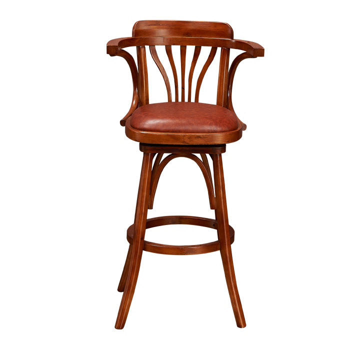 Industrial Solid Wood Bar Table Set 1/3/4/5 Pieces Counter Table with High Stools