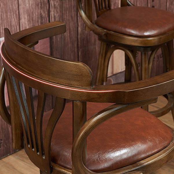 Industrial Solid Wood Bar Table Set 1/3/4/5 Pieces Counter Table with High Stools