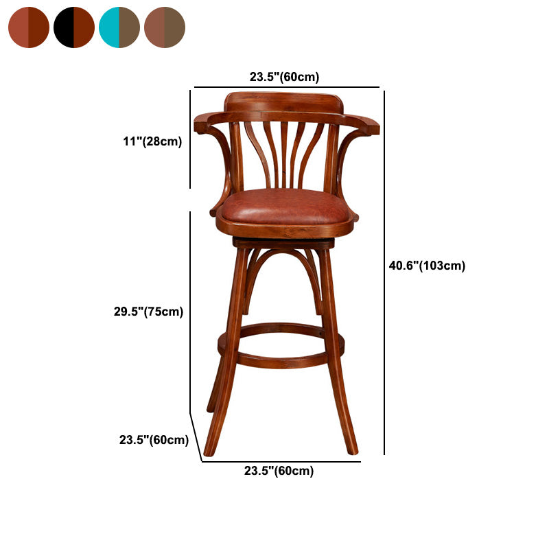 Industrial Solid Wood Bar Table Set 1/3/4/5 Pieces Counter Table with High Stools