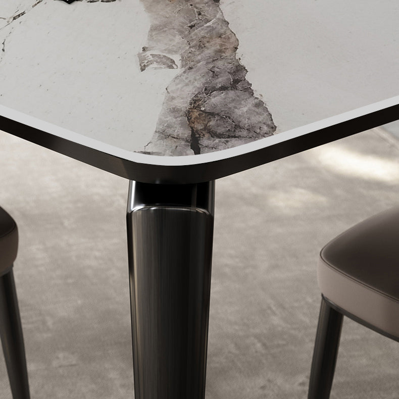 Designer Style Sintered Stone Top Dining Set Rectangle 1/4/6 Pieces Dining Room Table Set