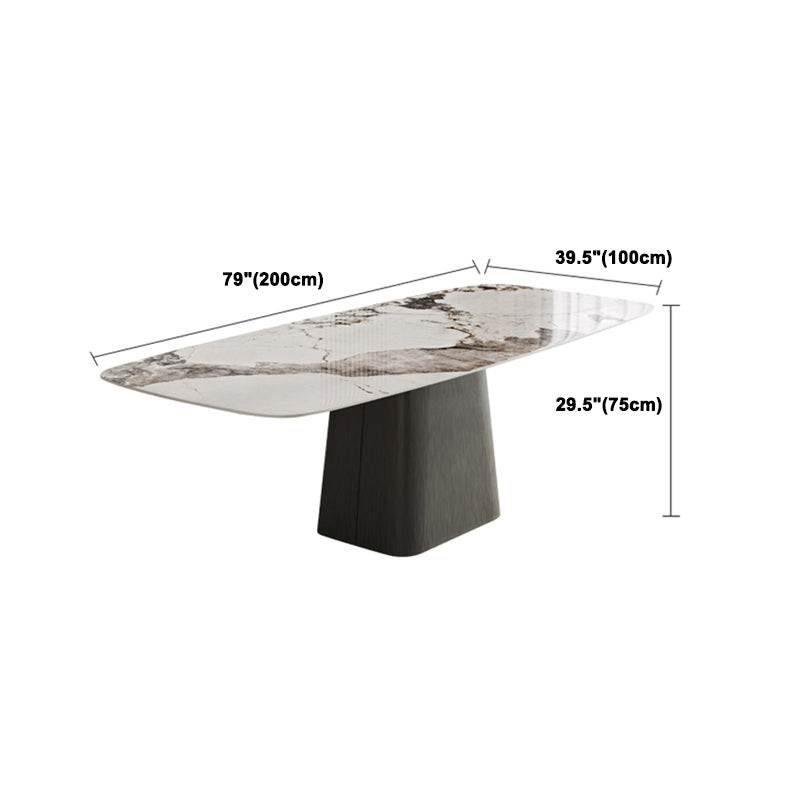 Modern Kitchen Stone Furniture 1/4/5/7 Pieces Rectangle Dining Room Table with Side Chairs