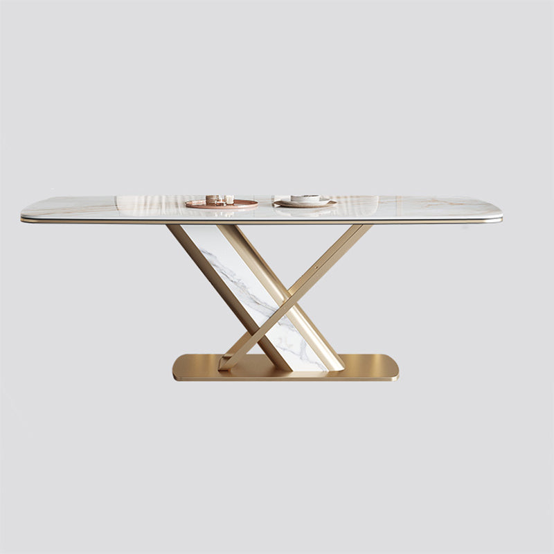 Luxurious Sintered Stone Top Dining Set Rectangle 1/2/5/7 Pieces Dining Room Table Set