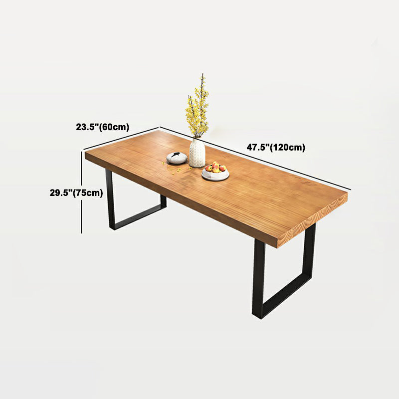 Industrial Dining Table Set 1/3/4/5/7 Pieces Solid Wood Top Table with Cow Horn Chairs