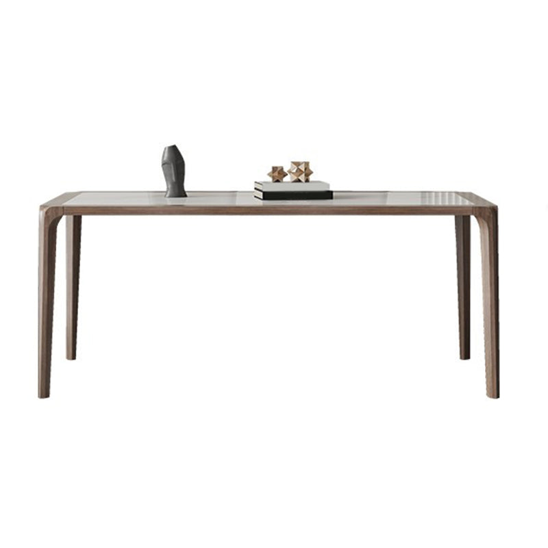 Modern Sintered Stone Top Dining Set Rectangle 1/4/5/7 Pieces Wooden Table Set