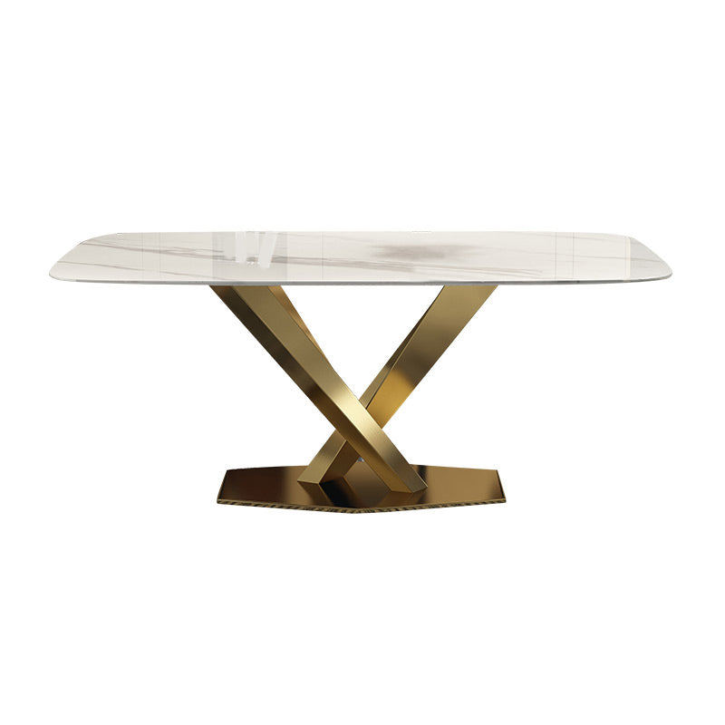 Modern Kitchen Stone Furniture Set 1/4/5/7 Pieces with Upholstered Side Chairs