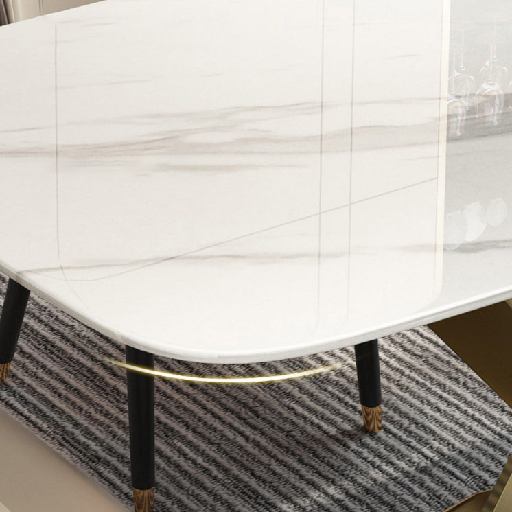 Modern Kitchen Stone Furniture Set 1/4/5/7 Pieces with Upholstered Side Chairs